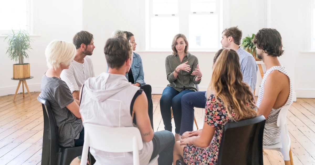 people in a support group