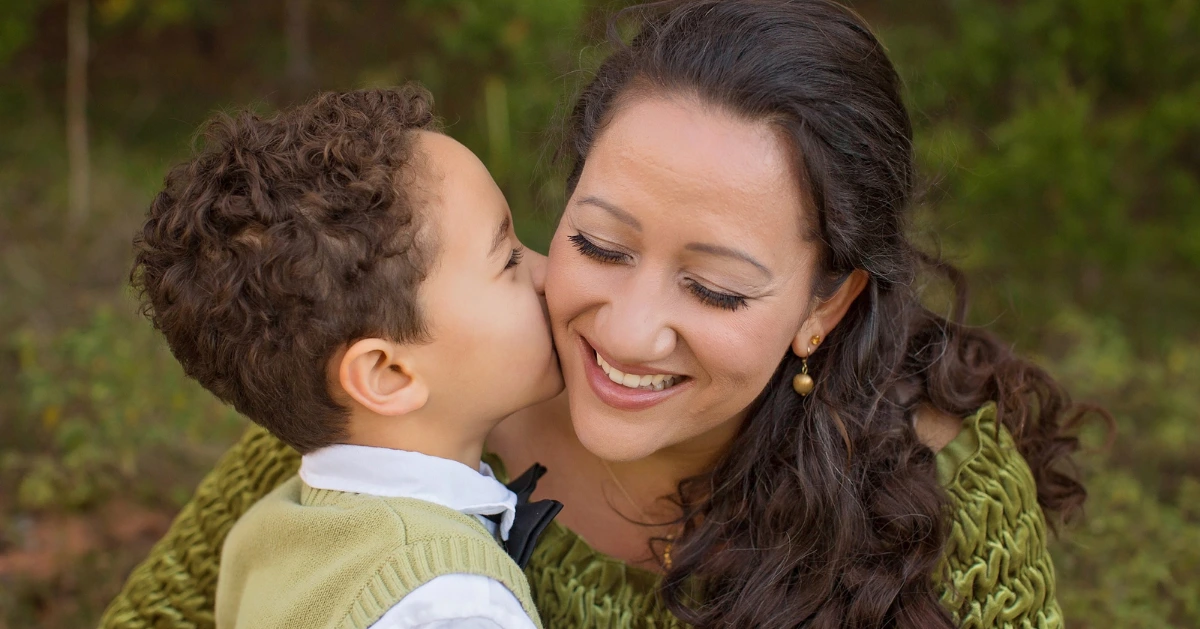 mom and her son