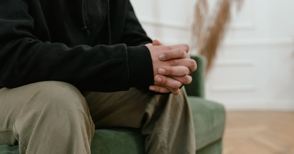 A guys hands